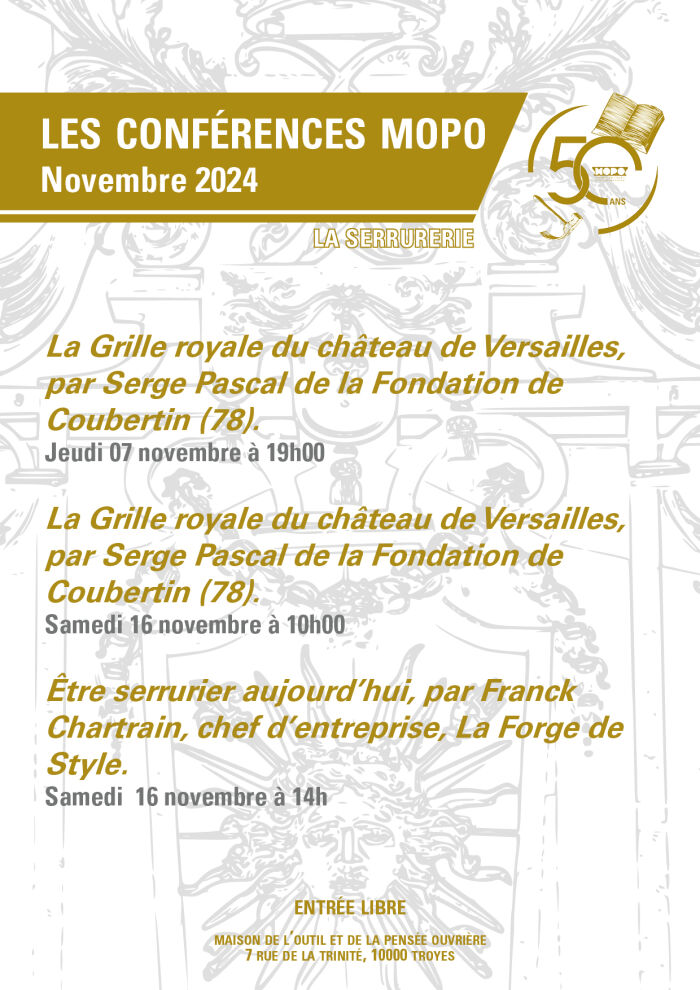 Conférences MOPO - La Grille royale du château de Versailles