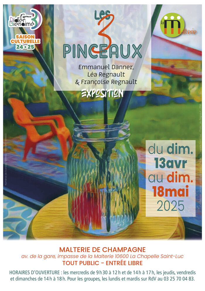 Exposition « Les 3 pinceaux » Emmanuelle Danner, Léa Regnault et Françoise Regnault