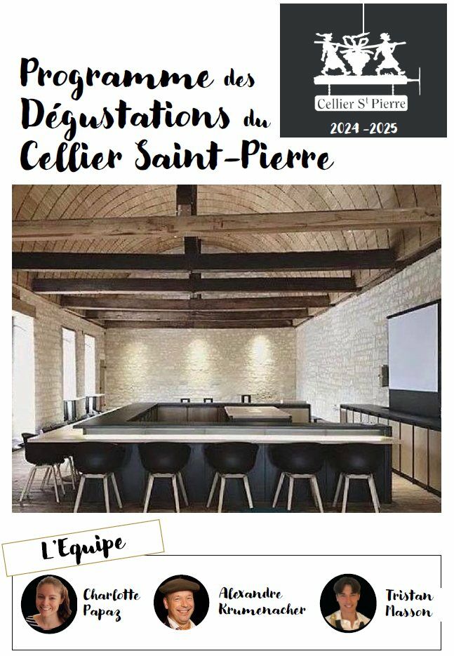 Atelier dégustation du Cellier Saint-Pierre - Les Grands Vins