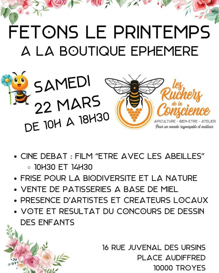 Fêtons le Printemps à la boutique éphémère Les Ruchers de la Conscience