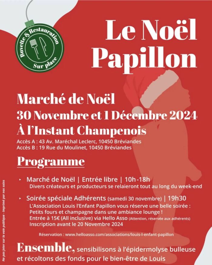 Marché de Noël de l'Association Louis l'Enfant Papillon