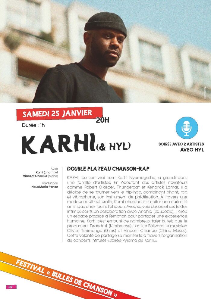 « Festival Bulles de chanson » – Karhi (et HYL)