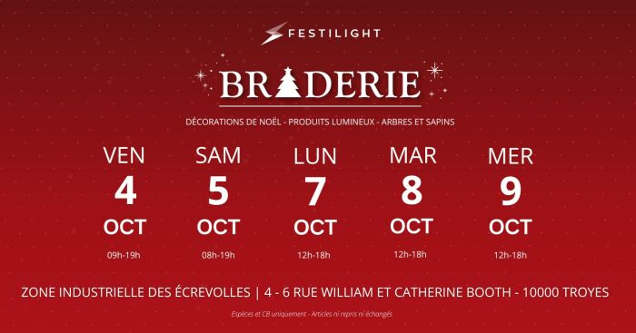 Braderie Festilight 2024