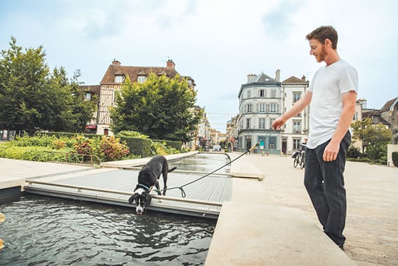 Couple avec chien à Troyes 23 - © ARTGE - Pierre Defontaine